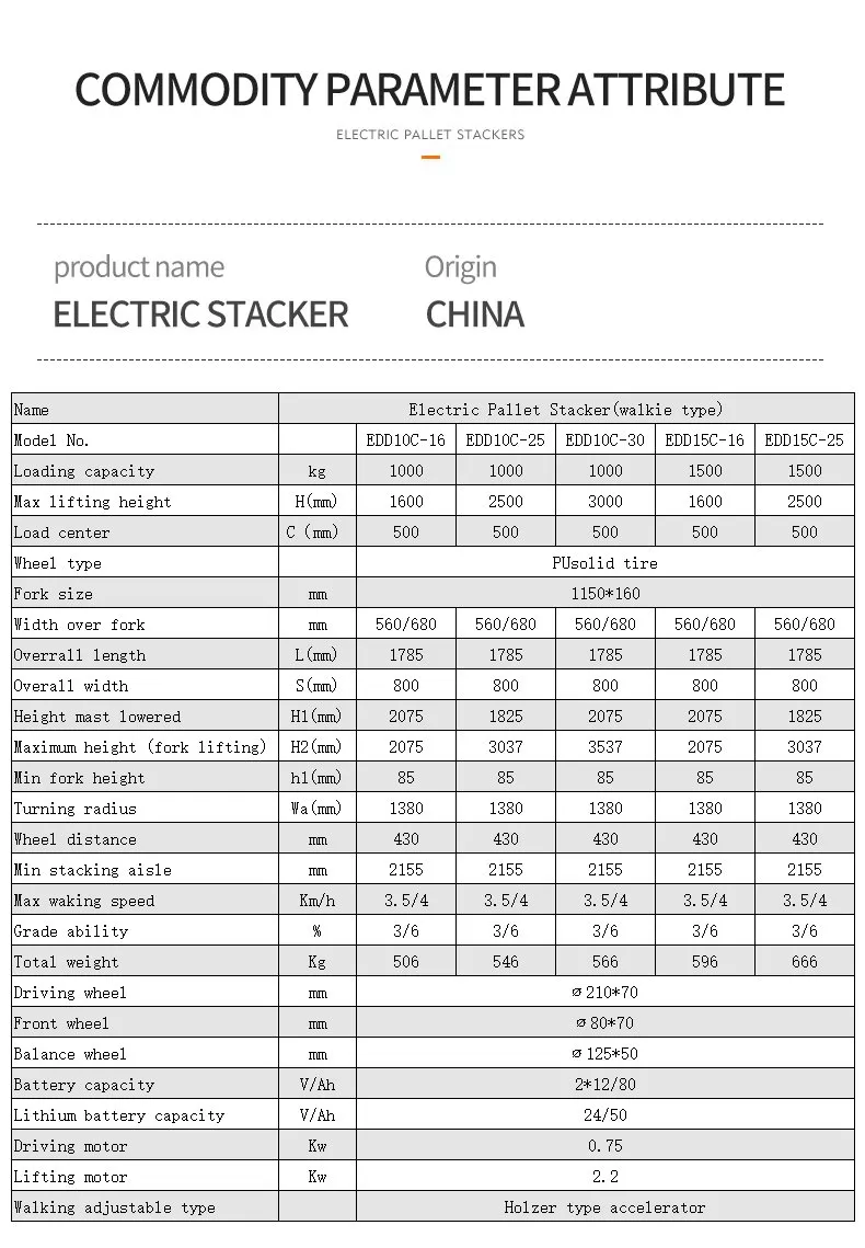 electric pallet forklift