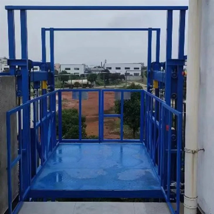 Two Guide Rail Cargo Elevator