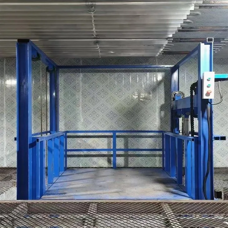 Two Guide Rail Cargo Elevator
