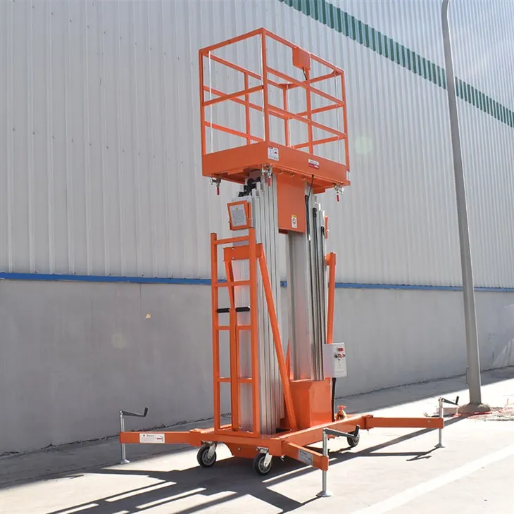 به بالابر دکل آلومینیوم فشار دهید